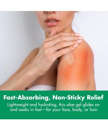 Aloe Relief 99% Pure Aloe Vera Gel Hydrating & Soothing After Sun Care Natural Aloe Gel for Face & Body Fast Absorbing & Non-Sticky Formula Ideal for Dry Skin Sunburn Relief & Irritation 12 oz - Buy Online on GoSupps.com