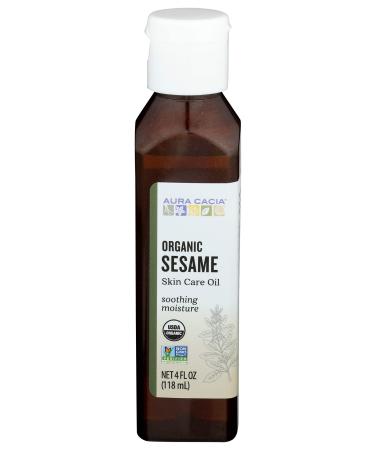 Aura Cacia Organic Skin Care Oil  Protecting Sesame  4 Fluid Ounce - Buy Online on GoSupps.com