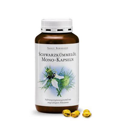 Sanct Bernhard Black Cumin Oil Mono Capsules | Pure Egyptian & cold pressed | Nigella sativa | 400 capsules