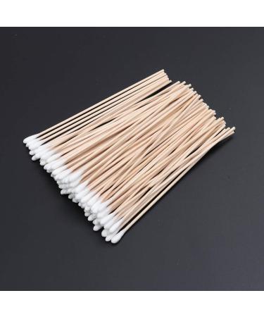 GLEAVI 100pcs Cotton Swabs - Organic Wood Applicator Tips for Ear Wax Removal Makeup Brushes and Cleaning - Best Quality Cotton Sticks - Buy Online on GoSupps.com