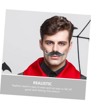 NOLITOY 2pcs Halloween Beard Wig Dreses Lifelike Beard Costume Halloween Cosplay Beards Prom Elder Handlebar - Buy Online on GoSupps.com