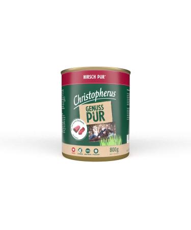 Christopherus Complete Dog Food Pure, Venison, Wet Food, 6 x 800 g