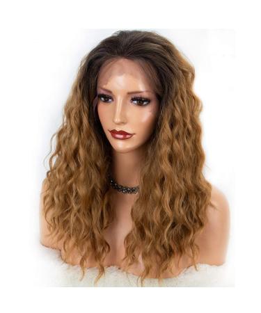 SHIYID Natural Brown Lace Front Wig | Loose Curly Style with Natural Hairline | Long Synthetic Wig for Women - Buy Online on GoSupps.com