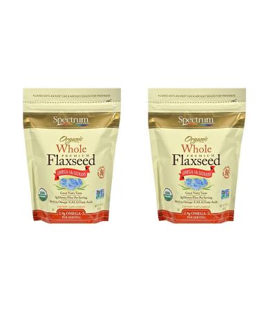 Spectrum Essential Flaxseed Organic Whole, 15 Ounce (2 Pack)