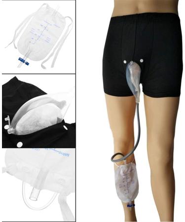 500ml Urine System Holder Bag for Men - Portable Wearable Male Pee Bag with Spill-Proof Collector for Incontinence Patients - Buy Online on GoSupps.com