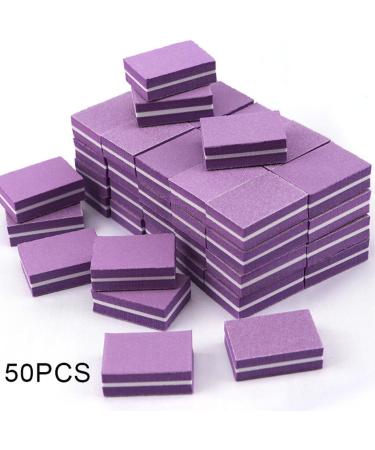 dijiusidy 50 Pieces Mini Buffing Files Block Manicure Colorful Sponge Nail Art Polishing Buffer Polish Tools Health Care Purple - Buy Online on GoSupps.com