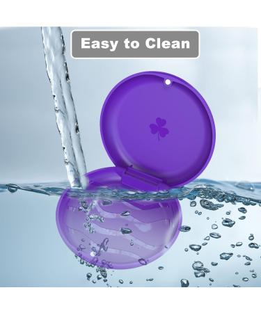 BVN 2 PCs Slim Retainer Case - Orthodontic Dental Storage for Braces Mouth Guard and Teeth Aligners - Purple/Violet - Buy Online on GoSupps.com
