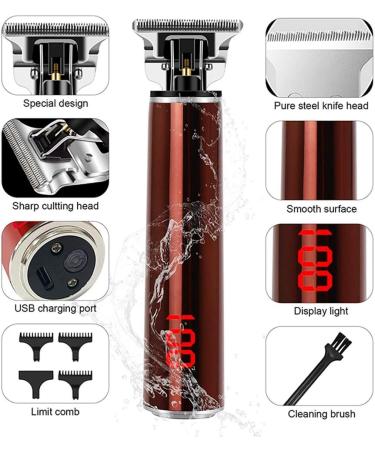 YUMIN Hair Clippers Hair Clippers Cordless Hair Trimmer for Men 2mm Baldheaded Waterproof Grooming Kit - Buy Online on GoSupps.com