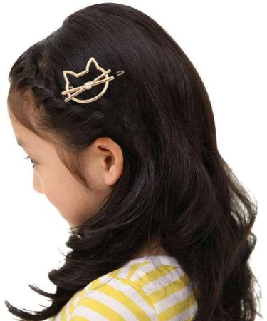 Lurrose 4pcs Cute Cat Hair Clips Metal Pearl Hollow Hair Pins Bobby Pins Hair Barrettes Hair Styling Pins for Women Girls Ladies - Buy Online on GoSupps.com