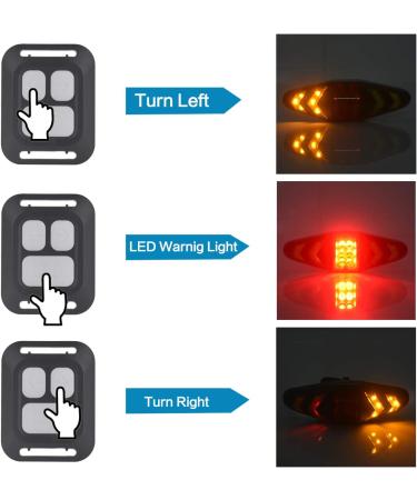 OTYTY Bike Tail Light with Turn Signals | USB Rechargeable LED Safety Light for Mountain and Road Bikes - Buy Online on GoSupps.com