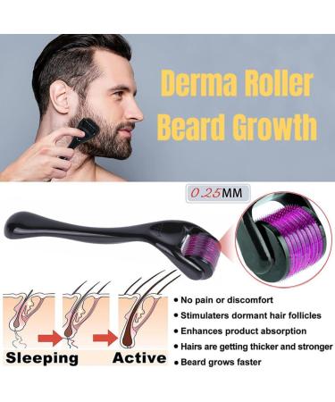 Beard Growth Kit With Derma Roller+Beard Oil For Men Natural Ingredients For Beard Growth Beard Moisturiser-Birthday Gifts For Men - Buy Online on GoSupps.com