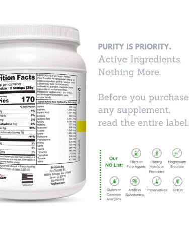 Organic Yellow Pea Protein Vanilla - 20 Servings (NEW BIGGER SIZE) | 22g Protein, Sugar Free, 8g Fiber, Amino Acid Score 100 - Buy Online on GoSupps.com