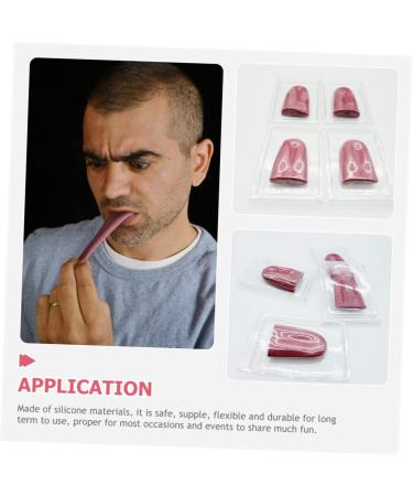 Buy Toyvian 4-Piece Realistic Fake Long Tongue Silicone Props - Perfect for Adult Performances and Fun Trickery - Buy Online on GoSupps.com