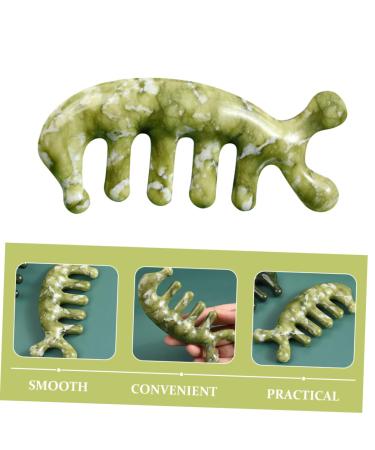 Current Sube Massage Comb - Jade Acupuncture Hair Comb for Muscle Relief & Head Massage | Best Broad Tooth Comb for Relaxation and Wellness - Buy Online on GoSupps.com