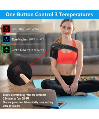 USB Electrically Heated Shoulder Straps Heated Vibrations Shoulder Wrap Brace for Injury Dislocation Rehabilitation Default - Buy Online on GoSupps.com