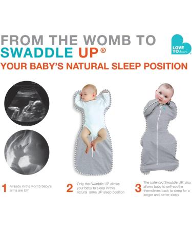 Love To Dream Swaddle UP Baby Sleeping Bag - Self-Soothing Swaddle for Newborns | Snug Fit, Improved Sleep, Calming Startle Reflex | Newborn Essentials for Baby | Medium White 6-8.5kg - Buy Online on GoSupps.com