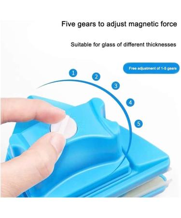 Double-Sided Window Cleaning Brush Glass Wiper Magnetic Cleaning Tools Outside Window Cleaner Magnetic 5-Gear Adjustable for high Rise Window - Buy Online on GoSupps.com