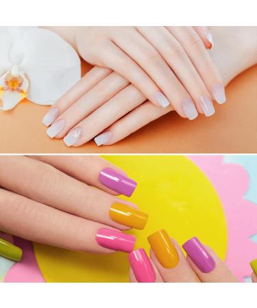 KINBOM 500pcs Clear Nail Tips Short Acrylic Fake Nails with Case Square Half Cover French Fake False Nails for Nail DIY Decoration at Home and Salon - Buy Online on GoSupps.com