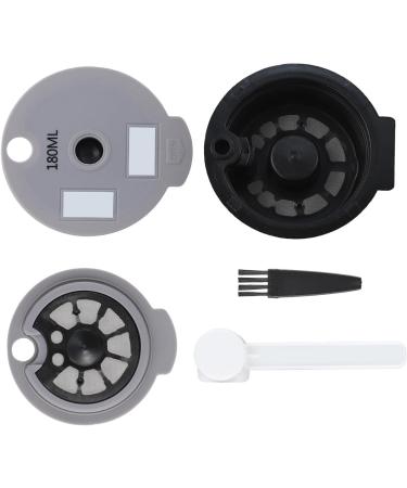  Trayneel Reusable coffee capsule for Bosch machines - 12g capacity - 60ml and 180ml lids - Spoon and brush - Accessory kit - Grey - Buy Online on GoSupps.com