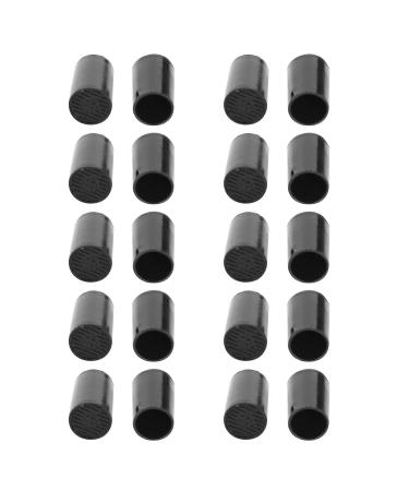 Zerodis 10 Pairs High Heel Tip Black CPU Polyurethane Shoes Repairing Replacement Kits(Inner Diameter 10mm)
