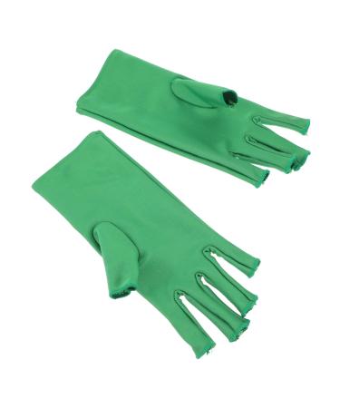 FOMIYES 2 Pairs Nail Gloves Sleeves Gloves Uv Protection Care Glove Half Finger Stretchy Gloves Manicure Shield Gloves Anti Uv Gloves Elastic Spandex Anti-