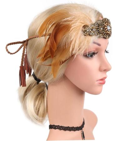 FRCOLOR Ball Headband 1920s Headband Roaring 20s Accessories for Women Harlem Nights Dresses for Women Flapper Headband Roaring 20s Headpieces Great Hair Accessories Hat Crystal - Buy Online on GoSupps.com