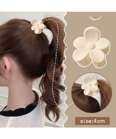 Matte Flower Hair Clips for Girls and Women - Medium Hair Claw Clips for Stylish Hair Accessories - Buy Online on GoSupps.com
