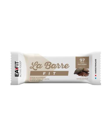 EAFIT LA BARRE FIT - Chocolat - 28 g - 33% de prot ines - 98 Kcal par barre -Riche en prot ines - Faible teneur en sucres - Riche en fibres Chocolat 1 unit (Lot de 1)