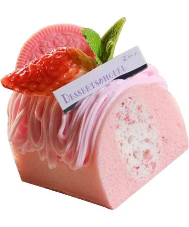 Vaguelly 4pcs Simulation Cake Model Household Products Pu Pink Food Play 6.5X6.5CMx4pcs 1 - Buy Online on GoSupps.com