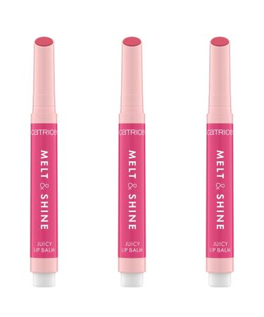 Catrice Melt & Shine Juicy Lip Balm No. 060 pink moisturizing enlarging shiny bright fresh vegan oil -free without parabens nanoparticles free 3 Pack (3x1.3g) 3.9 g (3 pack) 060 Malibu Barbie