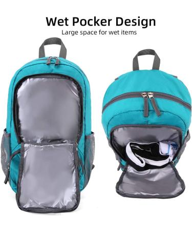 FENGDONG 35L Waterproof Packable Travel Backpack for Men and Women - Lightweight and Foldable Daypack (A3-Green-Upgrade) - Buy Online on GoSupps.com