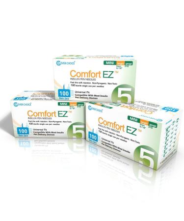 Clever Choice Comfort EZ Insulin Pen Needles 31G 5mm (3/16) 3-Pack (300 Needles)