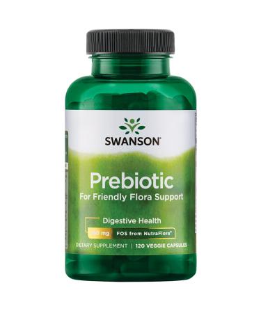 Swanson Prebiotic Capsules - Promotes Friendly Flora Support & Overall Digestive Health - Prebiotic Fiber Promoting Gut Health & Immune Health Support - (120 Veggie Capsules, 750mg Each) 1 Pack - Buy Online on GoSupps.com