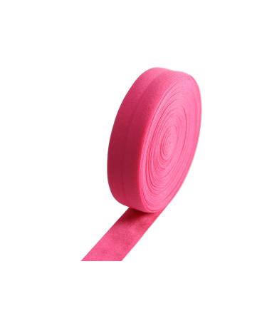 JESEP Fold Over Elastic 3/4'' 20mm Stretch Foldover FOE Elastics Ribbon for Headbands Baby Girl Hair Bow (Rose)