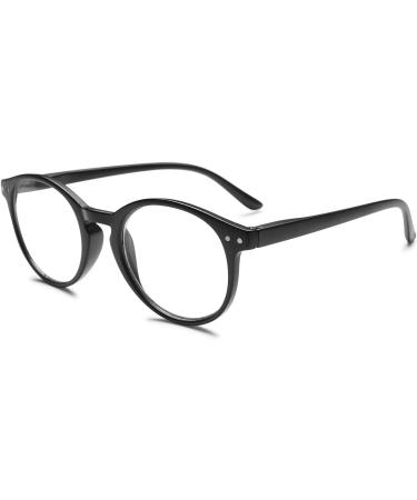 Koosufa Fashion Anti Blue Light Reading Glasses - Spring Hinge for Men & Women | Round Anti-Fatigue Visual Aid | Various Strengths Available - Buy Online on GoSupps.com