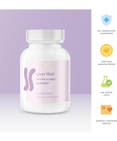 Liver Well MTHFR A1298C+ Support 60 Capsules - Buy Online on GoSupps.com