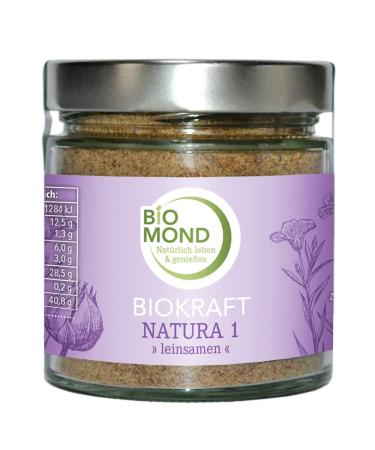 ORGANIC linseed protein powder ground Biokraft Natura No. *1 * 200 g daily fresh BIOMOND vegan gluten-free raw food quality
