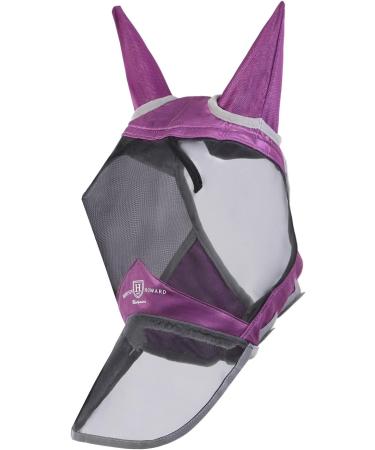 Harrison Howard Caremaster Pro Luminous Horse Fly Mask - Large Eye Space Long Nose & Ears UV Protection for Thoroughbred - Voodoo Blue M - Buy Online on GoSupps.com