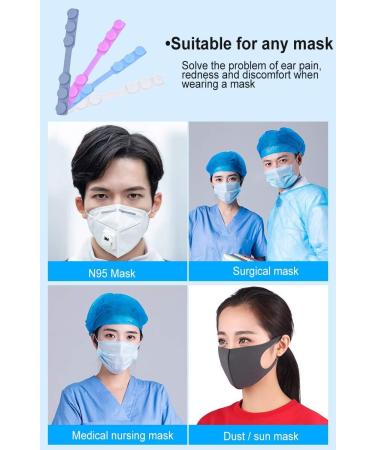 4 PCS Extended Silicone Anti-Tightening Mask Straps - Adjustable Comfort Grips Extension Buckle Holder - Prevent Ear Pain - 4 Colors - Buy Online on GoSupps.com