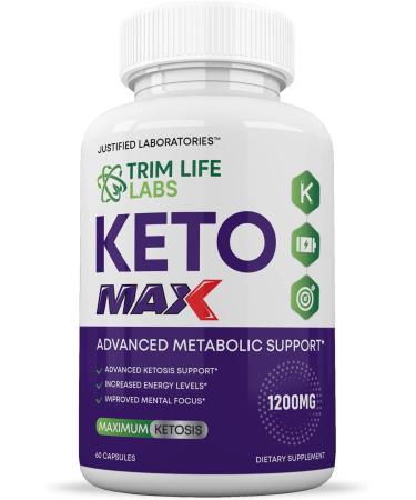 Trim Life Labs Keto Max 1200MG Pills - 2 Pack with Apple Cider Vinegar, goBHB Exogenous Ketones - Advanced Ketogenic Supplement for Ketosis Support - 120 Capsules, 60 Count - Buy Online on GoSupps.com