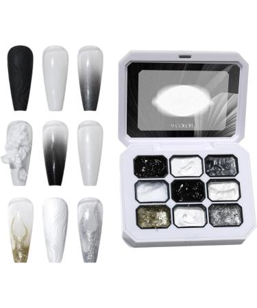 Gel de peinture pour ongles Ensemble cosm tique 9 grilles d grad longue dur e kit de peinture professionnel pour sculpture des ongles | Pigment facile appliquer pour les d butants les salons - Buy Online on GoSupps.com