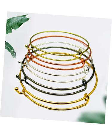 Operitacx 10pcs Bracelets Stainless Steel Bracelet Push-pull Bracelet Wristband Adjustable Metallic Line - Buy Online on GoSupps.com