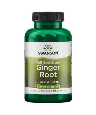 Swanson Ginger Root 540 Milligrams 100 Capsules
