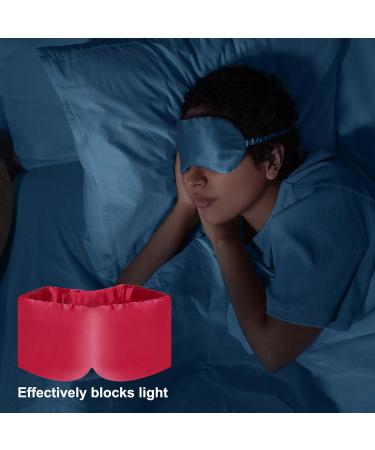 PATIKIL 100% Natural Silk Sleep Mask - Adjustable Soft Eye Cover for Travel & Side Sleeping - Cooling Blackout Eye Mask in Wine Red - Buy Online on GoSupps.com