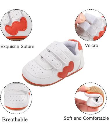 Cheerful Mario Baby First Walking Shoes - Soft PU Leather, Anti-Slip Sole - 12-18 Months - Orange - Buy Online on GoSupps.com