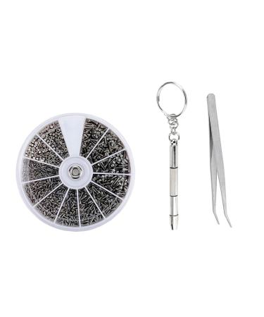 Gleavi 1200 pcs repair set for glasses glasses Rustproof repair tools Different for glasses Eyes mirror screwdriver Brother repair tool clock sunglasses