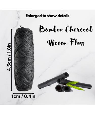 Charcoal Dental Floss with Bamboo Holder - Mint Flavor | Eco-Friendly Dental Care | Ship Internationally - Buy Online on GoSupps.com