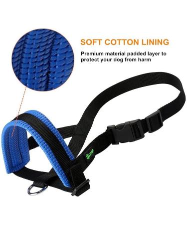 ILEPARK Adjustable Nylon Dog Muzzle - Stop Biting Barking & Chewing | XXXL Size | Durable Blue Design for Safe Training - Buy Online on GoSupps.com