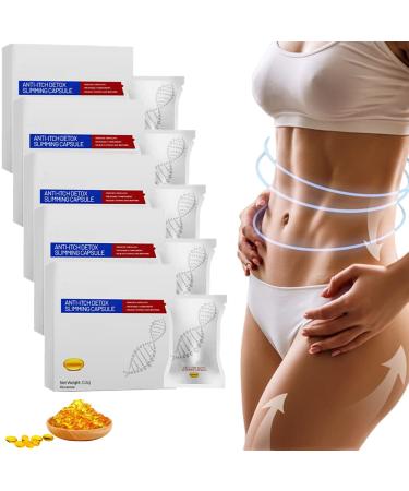 MiNGQIU Soothe&Slim Anti-Itch Detox Slimming Capsule Slimming & Firming Repair & Pink and Tender Natural Capsules Tightens and Removes Odor (50PCS)