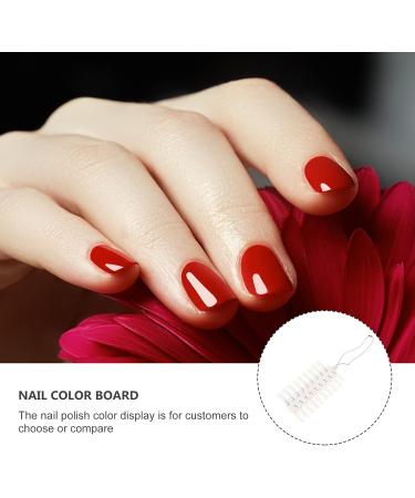 FRCOLOR 6 Sheets Nail Nail Display Tips Nail Color Plates Nail Art Display Chart Nail Diy Accessory Nail Tips Color Chart Graphics Card White Manicure Plastic Material - Buy Online on GoSupps.com